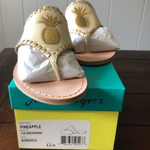 Bone & Gold Pineapple Leather